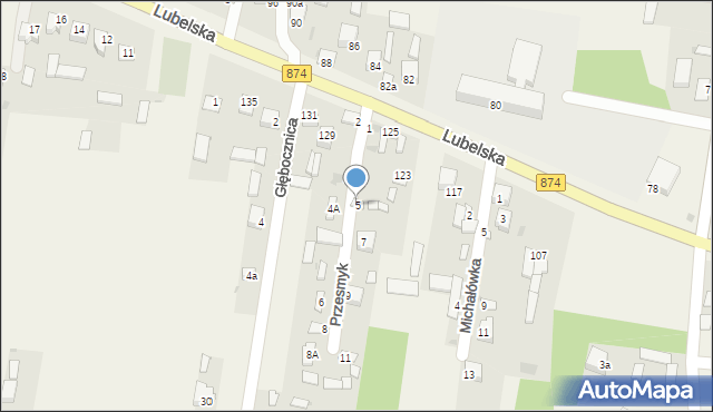 Markuszów, Przesmyk, 5, mapa Markuszów