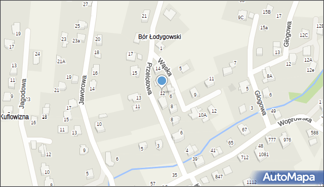 Meszna, Przelotowa, 12, mapa Meszna