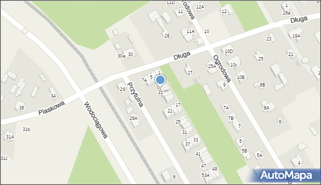 Michałów-Reginów, Przytulna, 11, mapa Michałów-Reginów