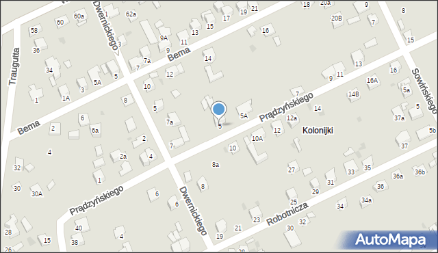 Miechów, Prądzyńskiego Ignacego, gen., 5, mapa Miechów