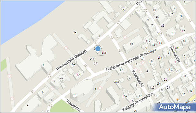 Międzyzdroje, Promenada Gwiazd, 14a, mapa Międzyzdroje