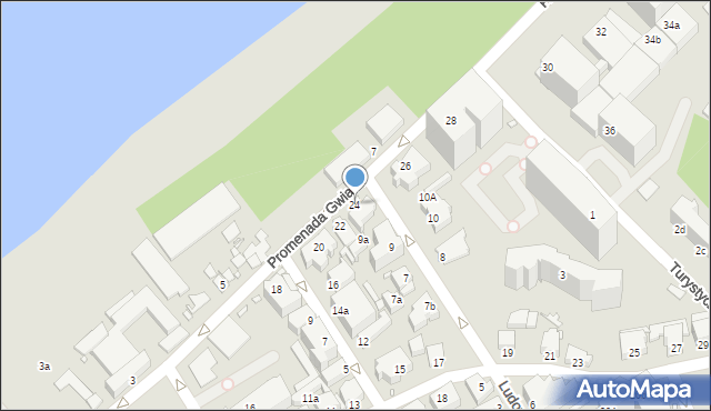 Międzyzdroje, Promenada Gwiazd, 24, mapa Międzyzdroje
