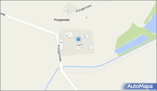 Miejsce, Przygorzele, 7a, mapa Miejsce