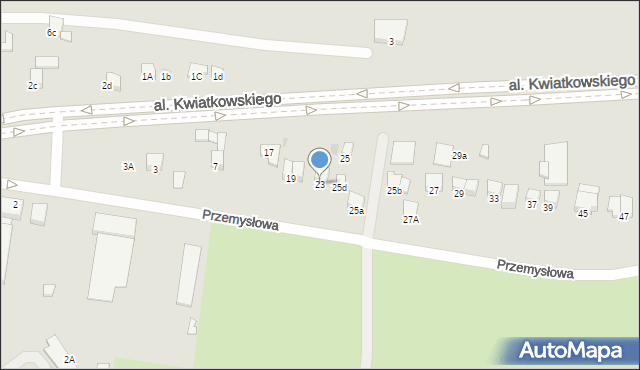 Mielec, Przemysłowa, 23, mapa Mielca