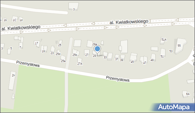 Mielec, Przemysłowa, 31, mapa Mielca