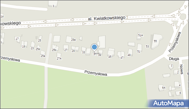 Mielec, Przemysłowa, 37, mapa Mielca