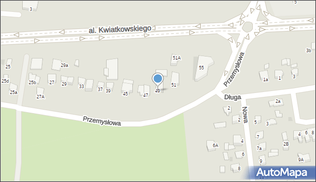 Mielec, Przemysłowa, 49, mapa Mielca