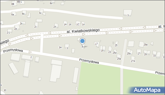 Mielec, Przemysłowa, 7, mapa Mielca