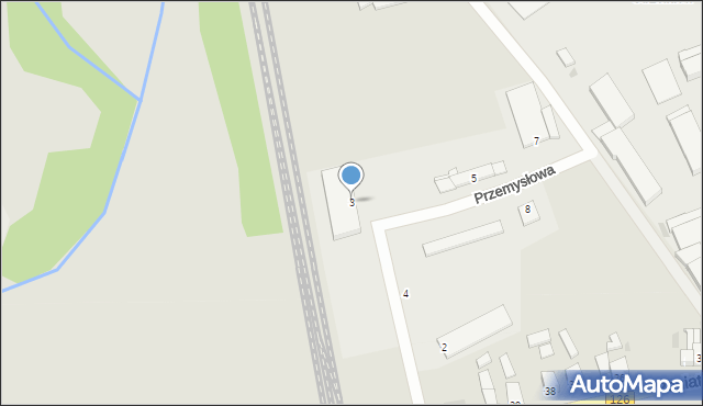 Mieszkowice, Przemysłowa, 3, mapa Mieszkowice