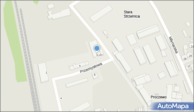 Mieszkowice, Przemysłowa, 7, mapa Mieszkowice