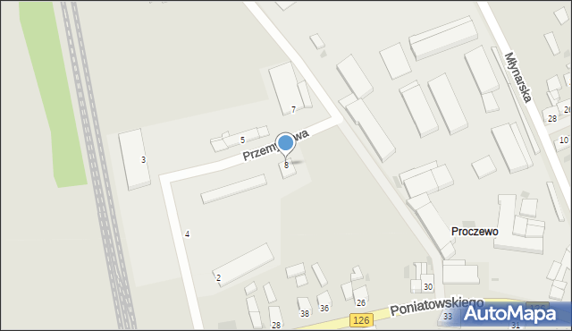 Mieszkowice, Przemysłowa, 8, mapa Mieszkowice