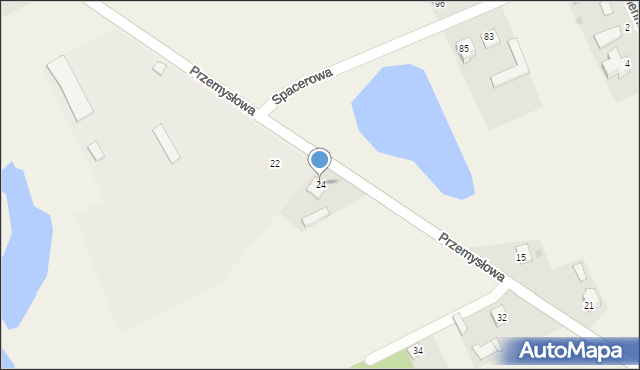 Miętne, Przemysłowa, 24, mapa Miętne