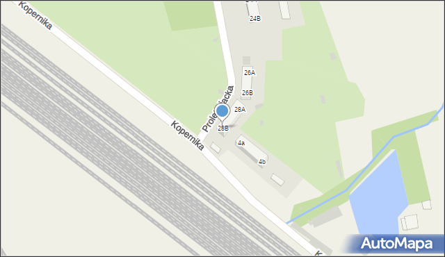 Miłkowice, Proletariacka, 28B, mapa Miłkowice