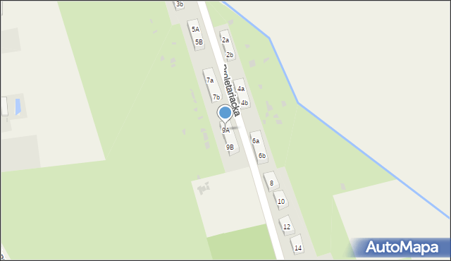 Miłkowice, Proletariacka, 9A, mapa Miłkowice