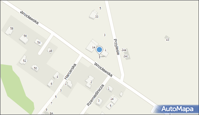 Miłoszyce, Przylesie, 2, mapa Miłoszyce