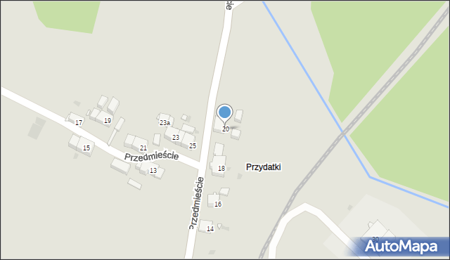 Mirsk, Przedmieście, 20, mapa Mirsk