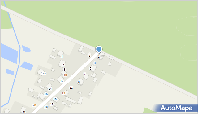 Młynek, Przymiarki, 1, mapa Młynek