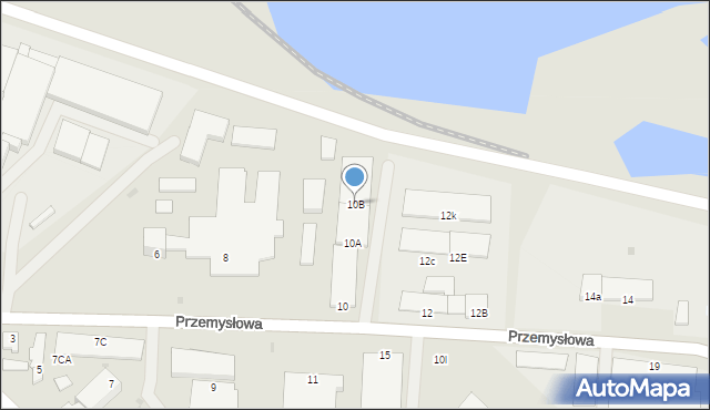 Morąg, Przemysłowa, 10B, mapa Morąg