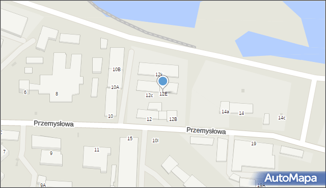 Morąg, Przemysłowa, 12E, mapa Morąg