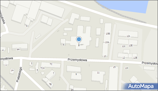 Morąg, Przemysłowa, 8, mapa Morąg