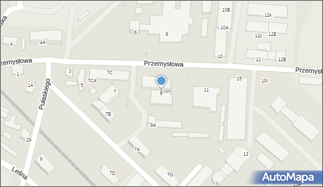 Morąg, Przemysłowa, 9, mapa Morąg