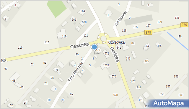 Moszczenica, Przy Rondzie, 1, mapa Moszczenica