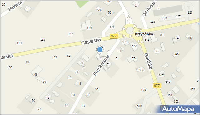 Moszczenica, Przy Rondzie, 4, mapa Moszczenica