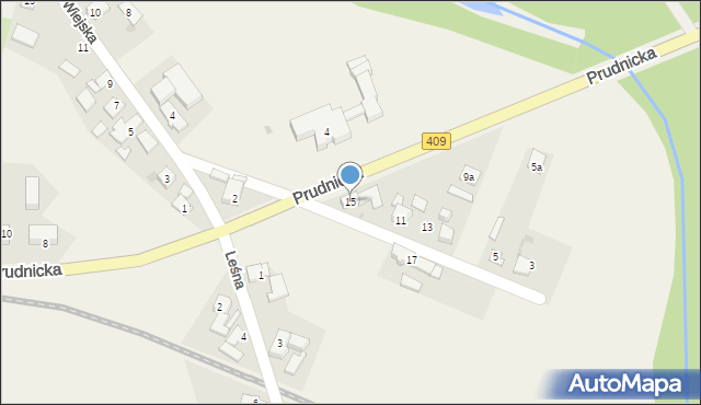 Moszna, Prudnicka, 15, mapa Moszna