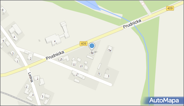 Moszna, Prudnicka, 9a, mapa Moszna