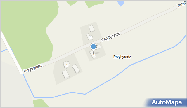 Mścice, Przybyradz, 2, mapa Mścice