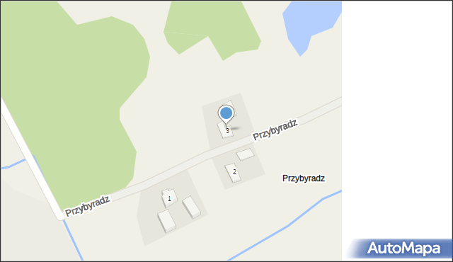 Mścice, Przybyradz, 3, mapa Mścice