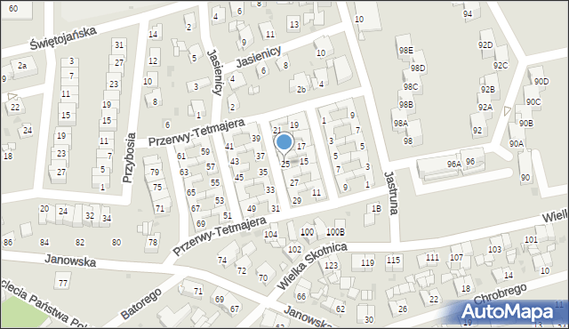 Mysłowice, Przerwy-Tetmajera Kazimierza, 25, mapa Mysłowice