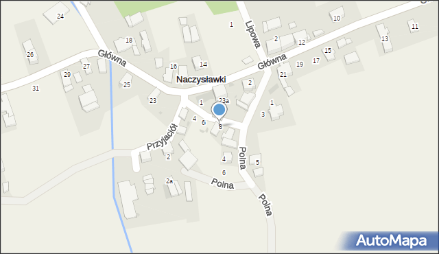 Naczysławki, Przyjaciół, 8, mapa Naczysławki