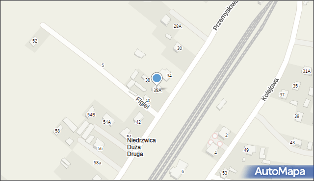 Niedrzwica Duża, Przemysłowa, 38A, mapa Niedrzwica Duża