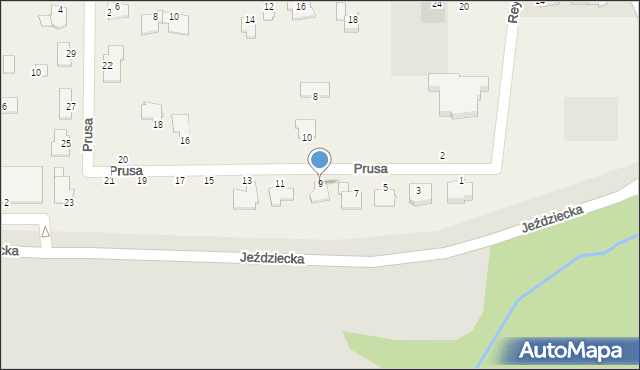 Niemcz, Prusa Bolesława, 9, mapa Niemcz