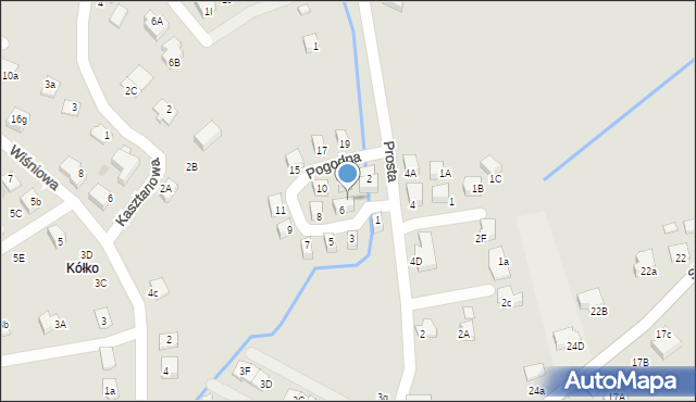 Niepołomice, Prosta, 1AF, mapa Niepołomice