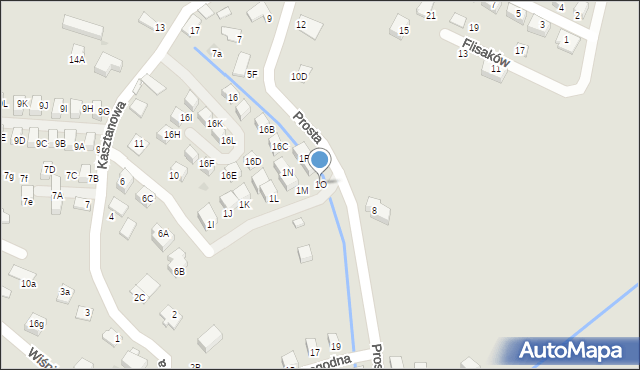 Niepołomice, Prosta, 1O, mapa Niepołomice