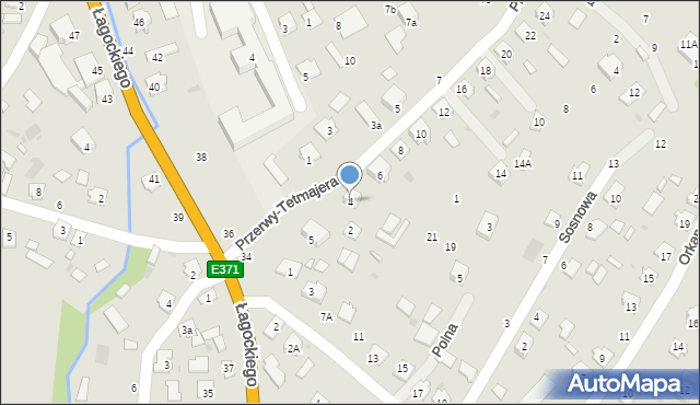 Nowa Dęba, Przerwy-Tetmajera Kazimierza, 4, mapa Nowa Dęba