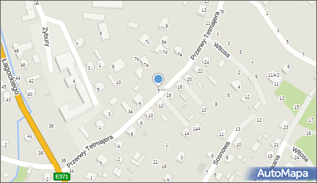 Nowa Dęba, Przerwy-Tetmajera Kazimierza, 7, mapa Nowa Dęba