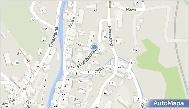 Nowa Ruda, Przechodnia, 1, mapa Nowa Ruda