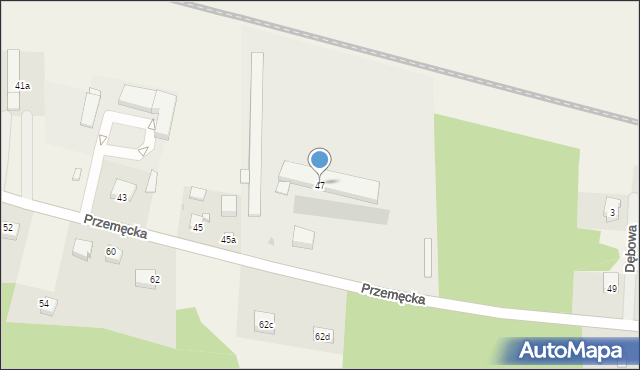 Nowa Wieś, Przemęcka, 47, mapa Nowa Wieś