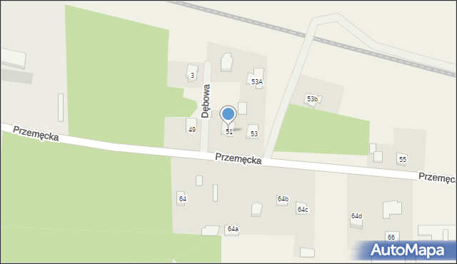 Nowa Wieś, Przemęcka, 51, mapa Nowa Wieś