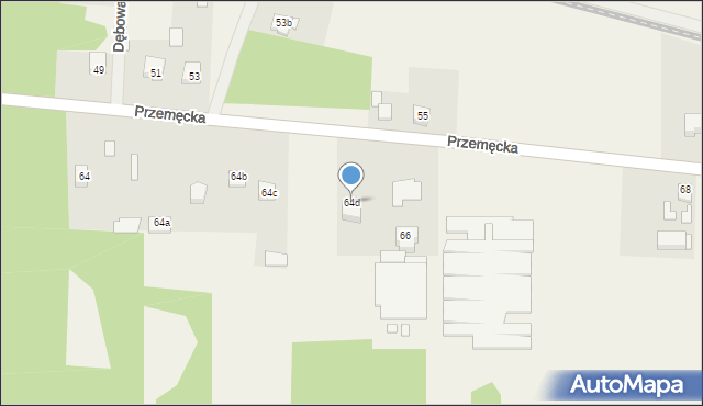 Nowa Wieś, Przemęcka, 64d, mapa Nowa Wieś