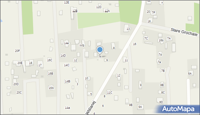 Nowe Grochale, Przeprawy Wiślanej, 7, mapa Nowe Grochale