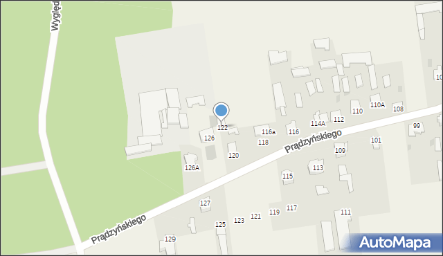 Nowe Iganie, Prądzyńskiego Ignacego, gen., 122, mapa Nowe Iganie
