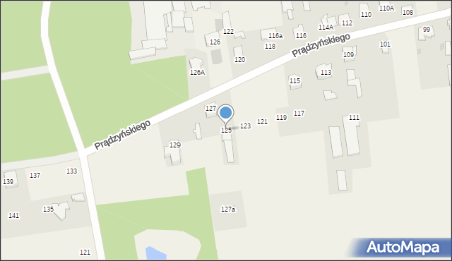 Nowe Iganie, Prądzyńskiego Ignacego, gen., 125, mapa Nowe Iganie