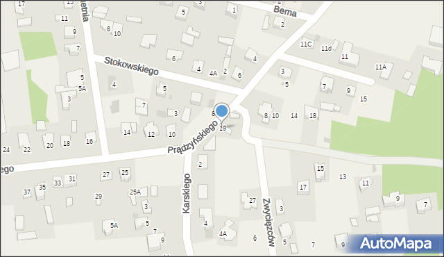 Nowe Iganie, Prądzyńskiego Ignacego, gen., 19, mapa Nowe Iganie