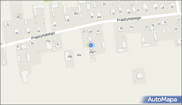 Nowe Iganie, Prądzyńskiego Ignacego, gen., 45B, mapa Nowe Iganie