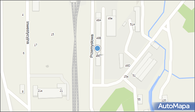 Nowiny, Przemysłowa, 49C, mapa Nowiny