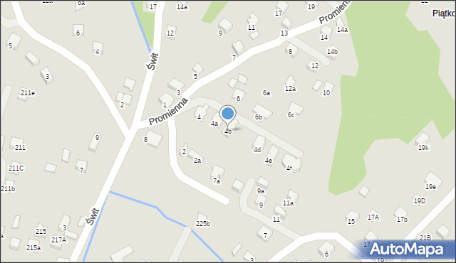 Nowy Sącz, Promienna, 4b, mapa Nowego Sącza